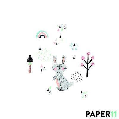 “Hopping Bunny” Wall Decal 2