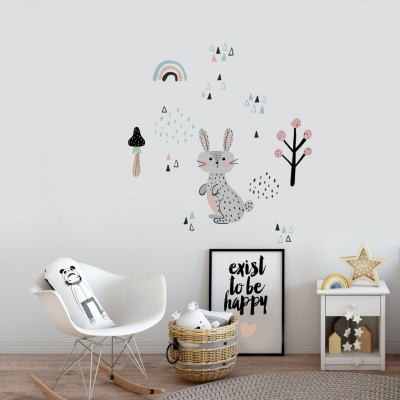 “Hopping Bunny” Wall Decal