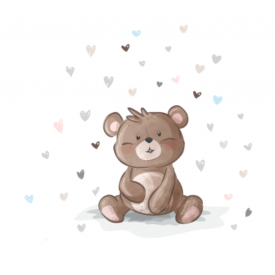 “Love Teddy” Wall Decal 2