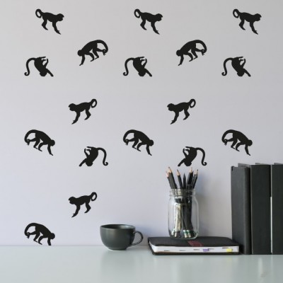 “Monkeys at work” Wall Decal
