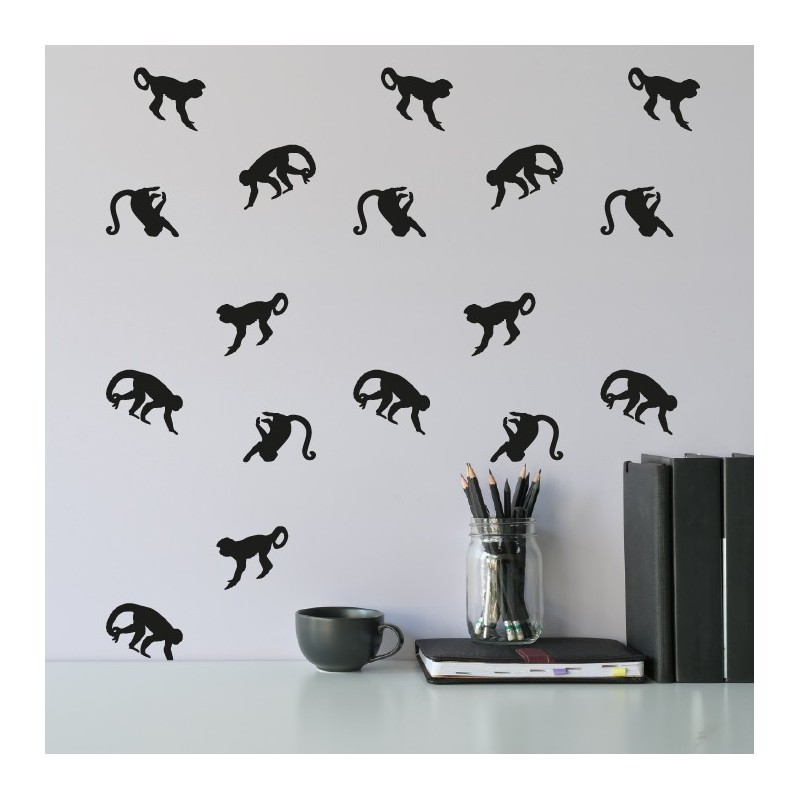 “Monkeys at work” Wall Decal