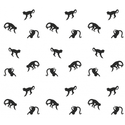 “Monkeys at work” Wall Decal 2