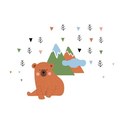 “Mountain Bear” Wall Decal 2