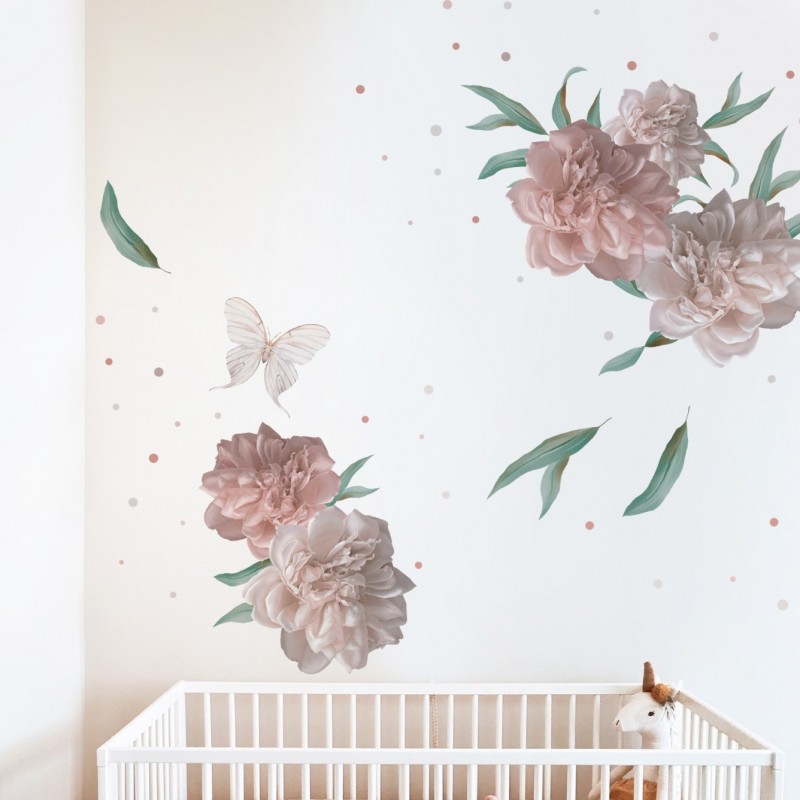 “Peony Obsessed ” Wall Decal