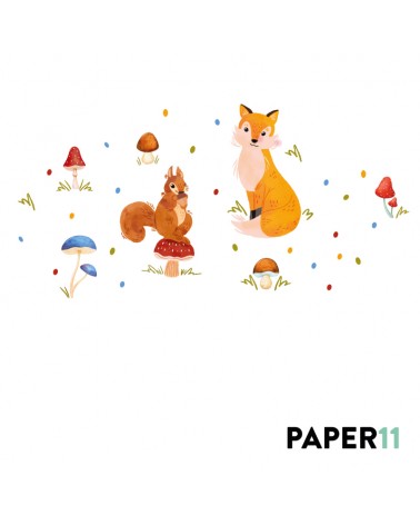 “Picking Mushrooms” Wall Decal