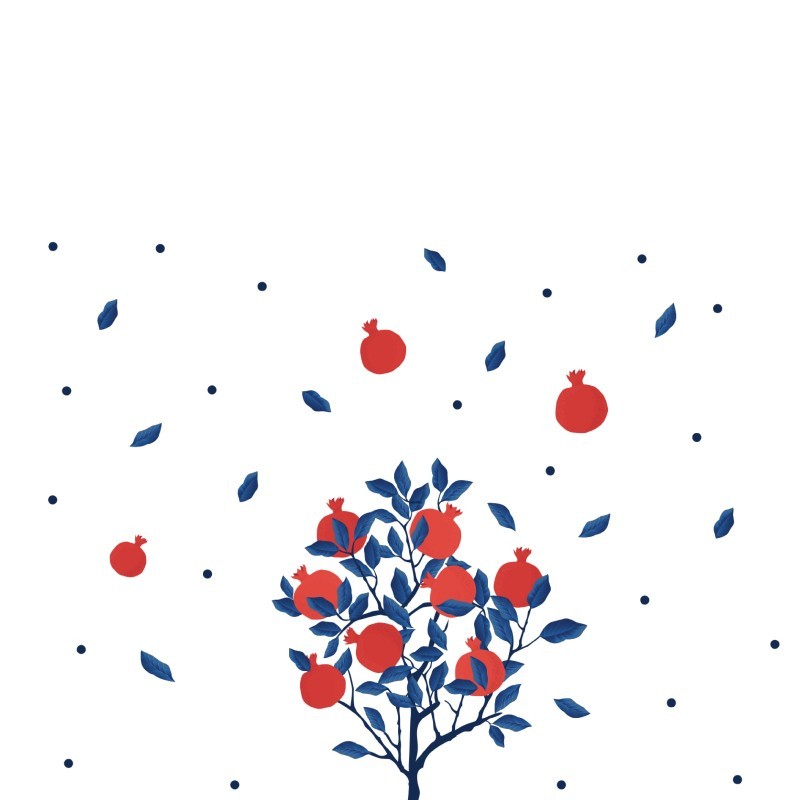 “Pomegranate Love” Wall Decal “Pomegranate Love” Wall Decal