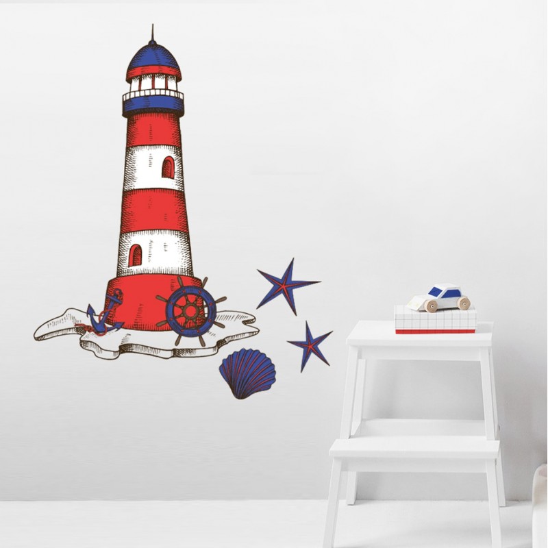 “Red Lighthouse” Wall Decal