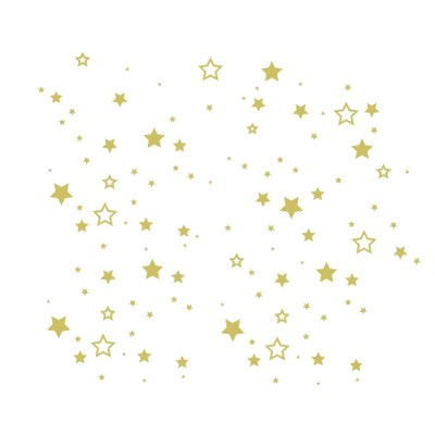 “Set of 100 Stars “ Wall Decal 2