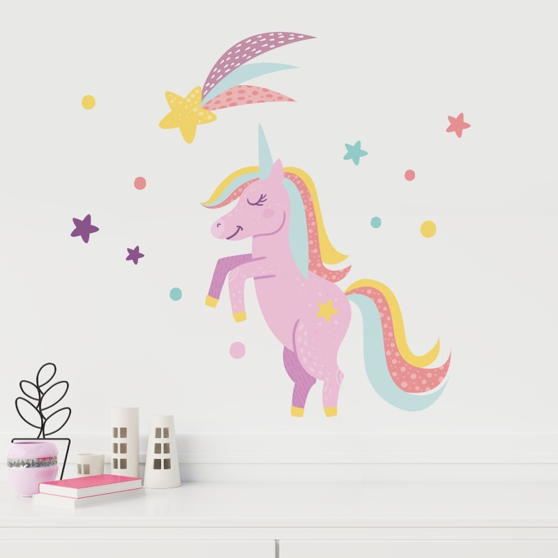 “Shooting Star Unicorn” Wall Decal