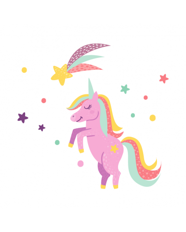 “Shooting Star Unicorn” Wall Decal