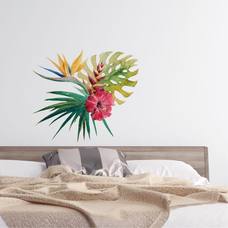 “Tropical Bouquet” Wall Decal
