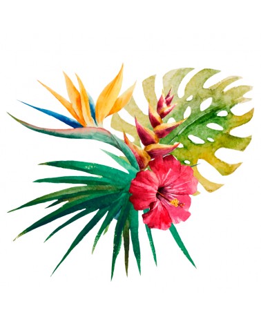 “Tropical Bouquet” Wall Decal