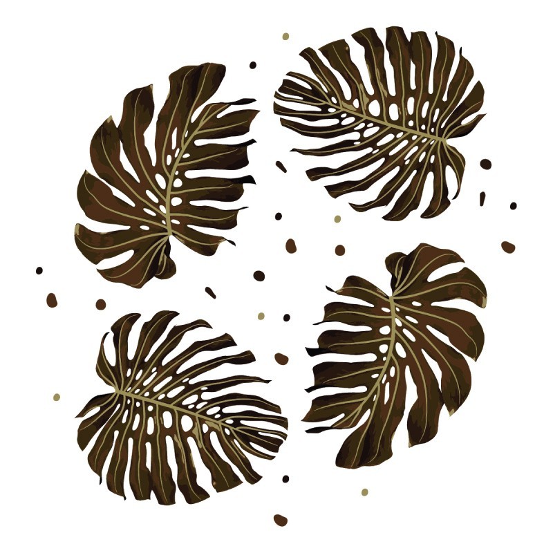 “Tropical leaves” Wall Decal “Tropical leaves” Wall Decal