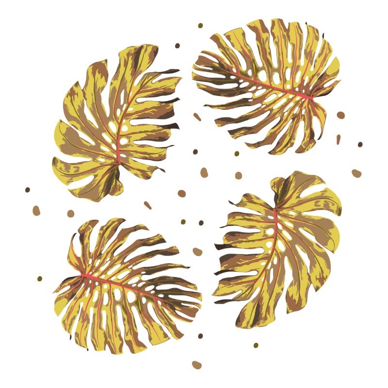 “Tropical leaves” Wall Decal “Tropical leaves” Wall Decal