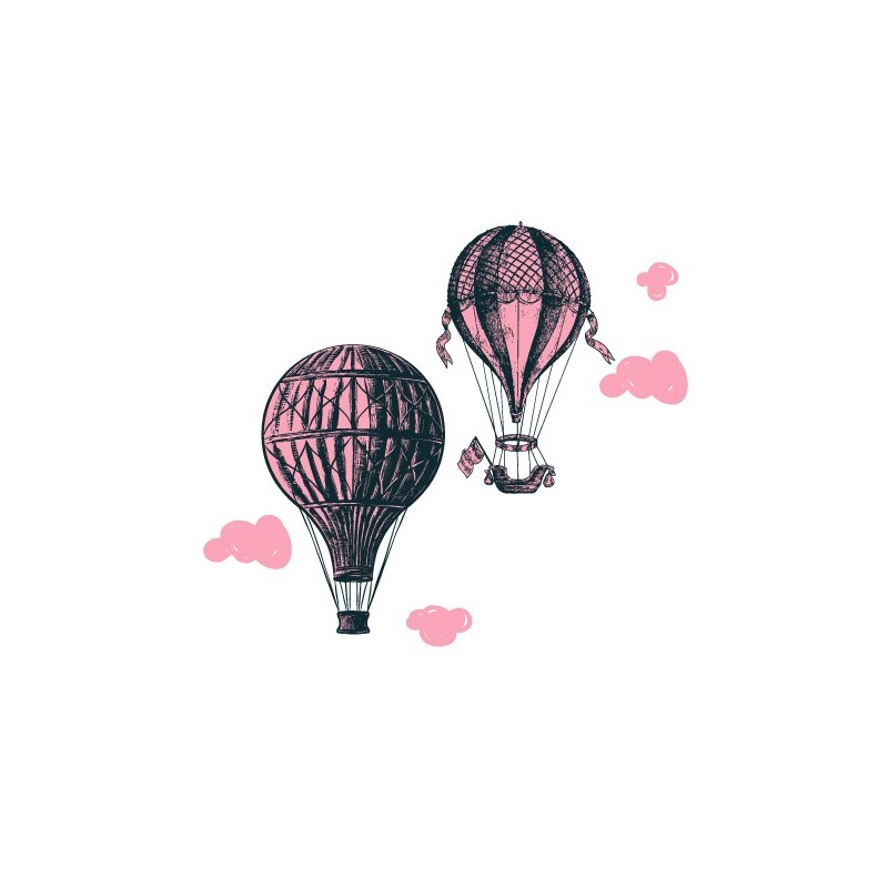 “Vintage Air balloons” Wall Decal
