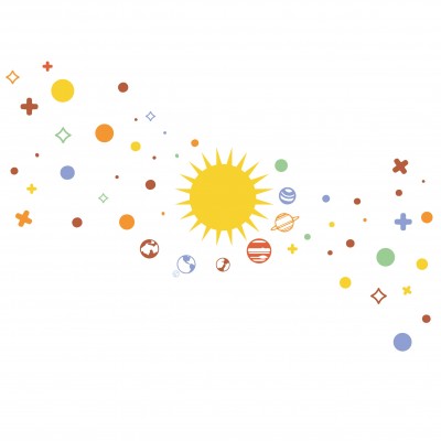 “Warm Space” Kids Wall Decal 2