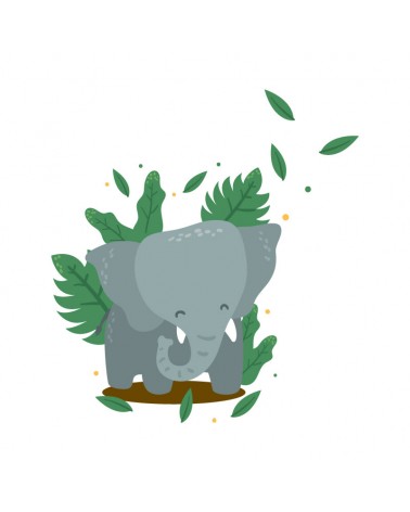 "Elephant" in “The Jungle” Wall Decal
