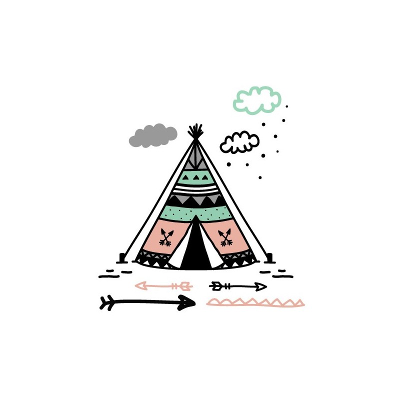 "Teepee" Wall Decal in “Free Spirit Collection”