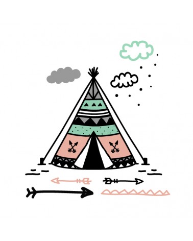 "Teepee" Wall Decal in “Free Spirit Collection”