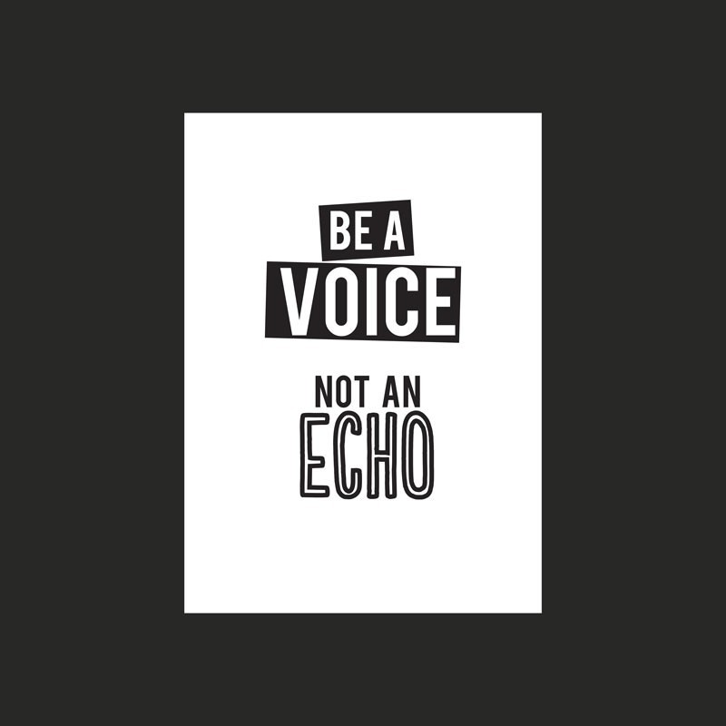 "Be a Voice" poster