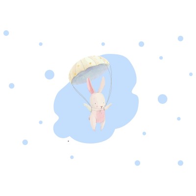 “Floating Bunny” Wall Decal 2