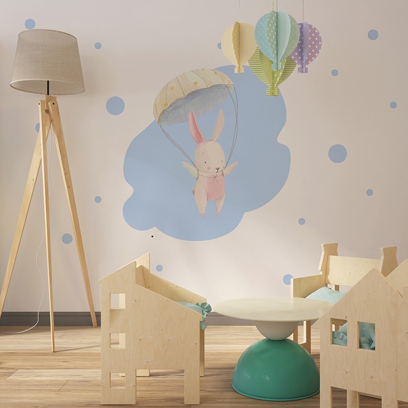 “Floating Bunny” Wall Decal