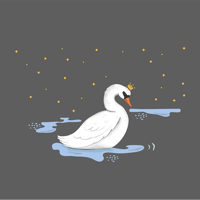 “Night swan princess” Wall Decal “Night swan princess” Wall Decal