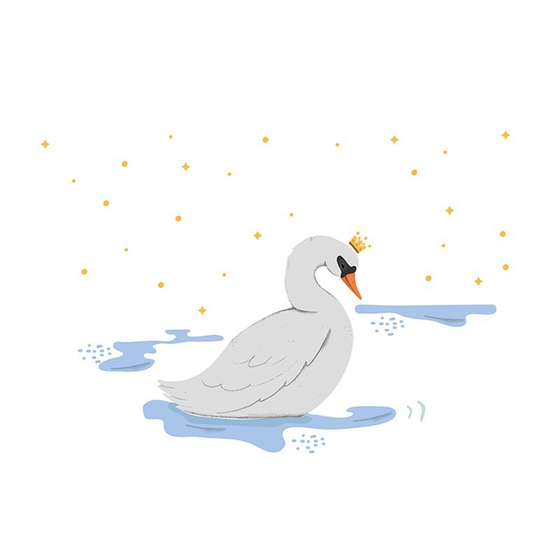 “Night swan princess” Wall Decal “Night swan princess” Wall Decal