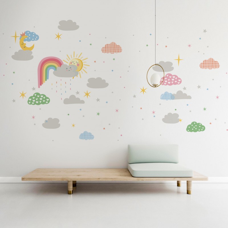 “Clouds and Stars” Wall Decal