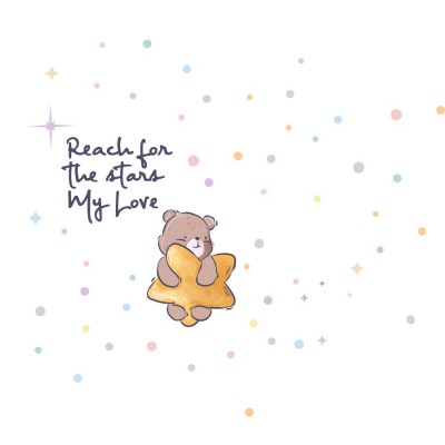 “Stars, My love” Wall Decal 2