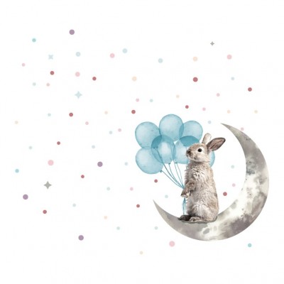 “Moonwalker Bunny” Wall Decal 2