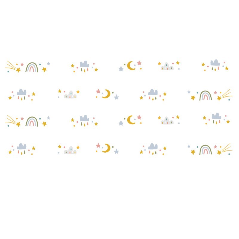 “Rainbows and Shooting Stars” Wall Decal