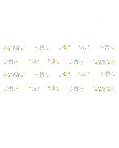 “Rainbows and Shooting Stars” Wall Decal