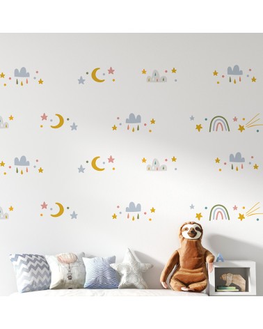 “Rainbows and Shooting Stars” Wall Decal