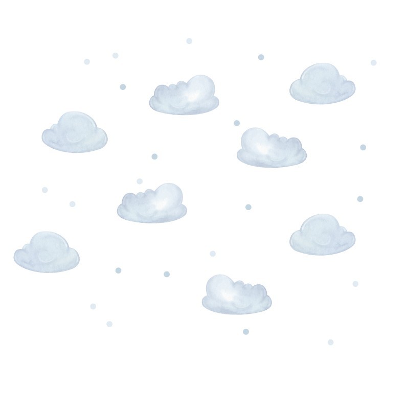 “Cloud Set” Wall Decal “Cloud Set” Wall Decal