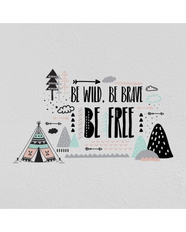 "Be Wild . Be Brave" Wall Decal in “Free Spirit Collection”
