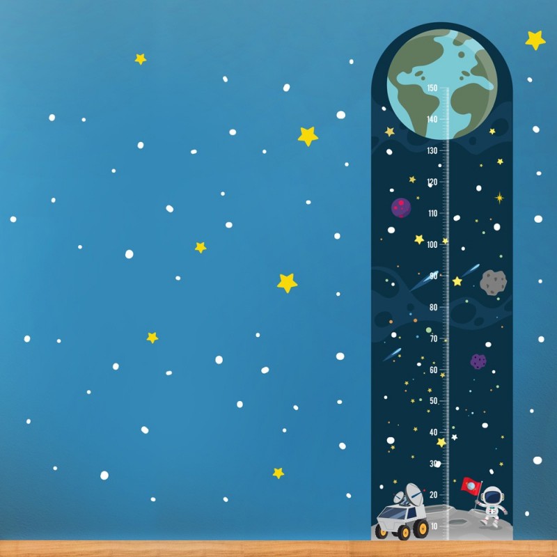 "View from the moon" Growth Ruler wall decals