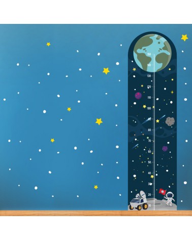 "View from the moon" Growth Ruler wall decals