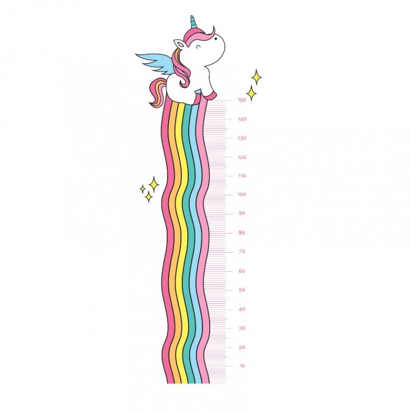 “Unicorn Growth Ruler” Kids Wall Decal “Unicorn Growth Ruler” Kids Wall Decal