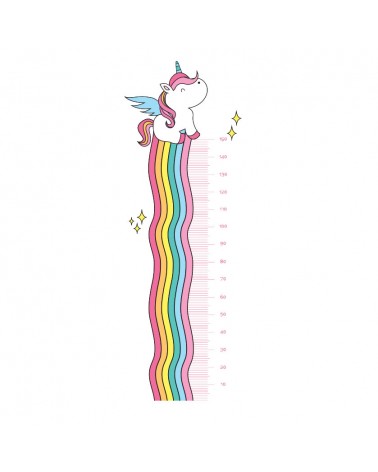 “Unicorn Growth Ruler” Kids Wall Decal