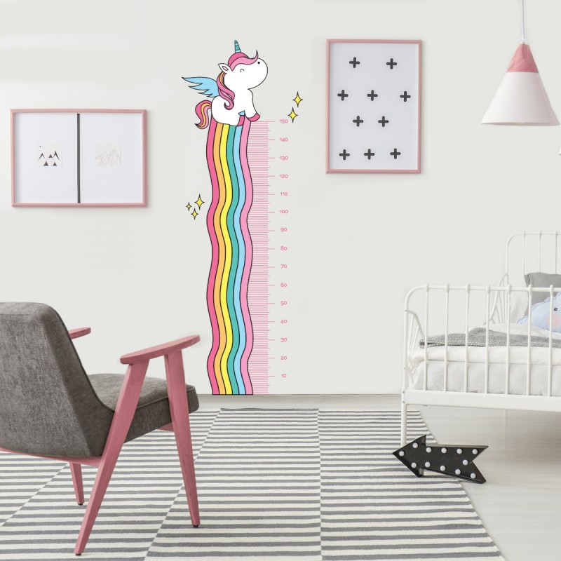 “Unicorn Growth Ruler” Kids Wall Decal