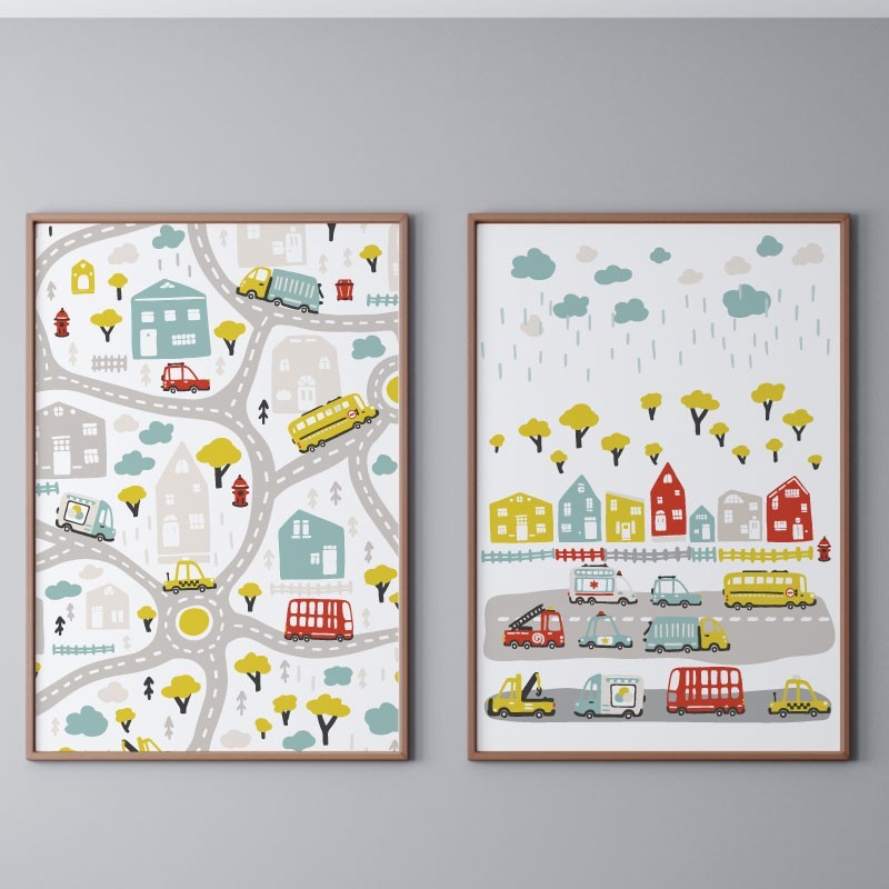 "Busy Town" Poster Print