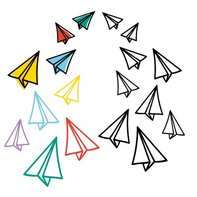 “Paper plane” Wall Decal... 2