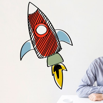 “Launch Rocket" Wall Decal