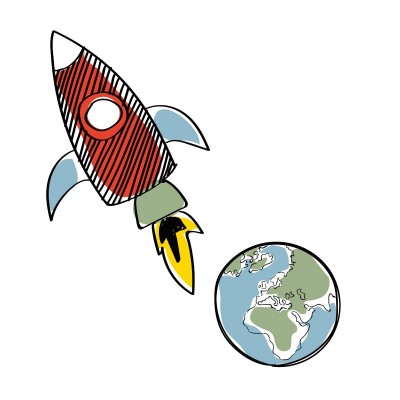 “Launch Rocket" Wall Decal 2