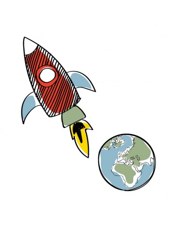 “Launch Rocket" Wall Decal