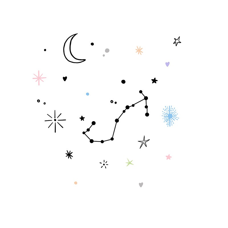 “Zodiac Constellations” Wall Decal